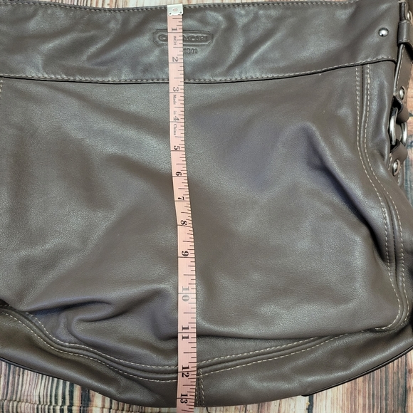 Coach “Zoe" Brown Leather Hobo Satchel - Picture 12 of 16